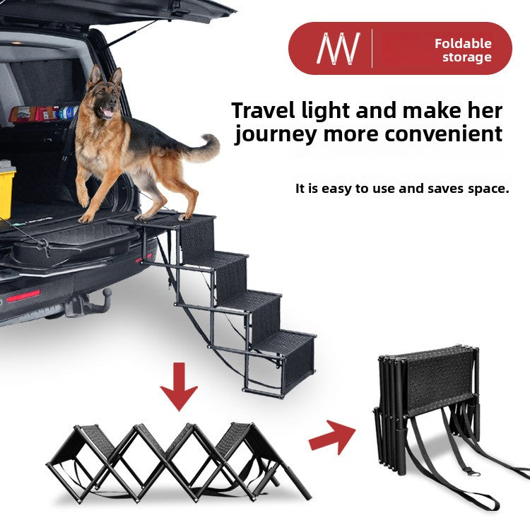 Escalera plegable para subir al coche para perros