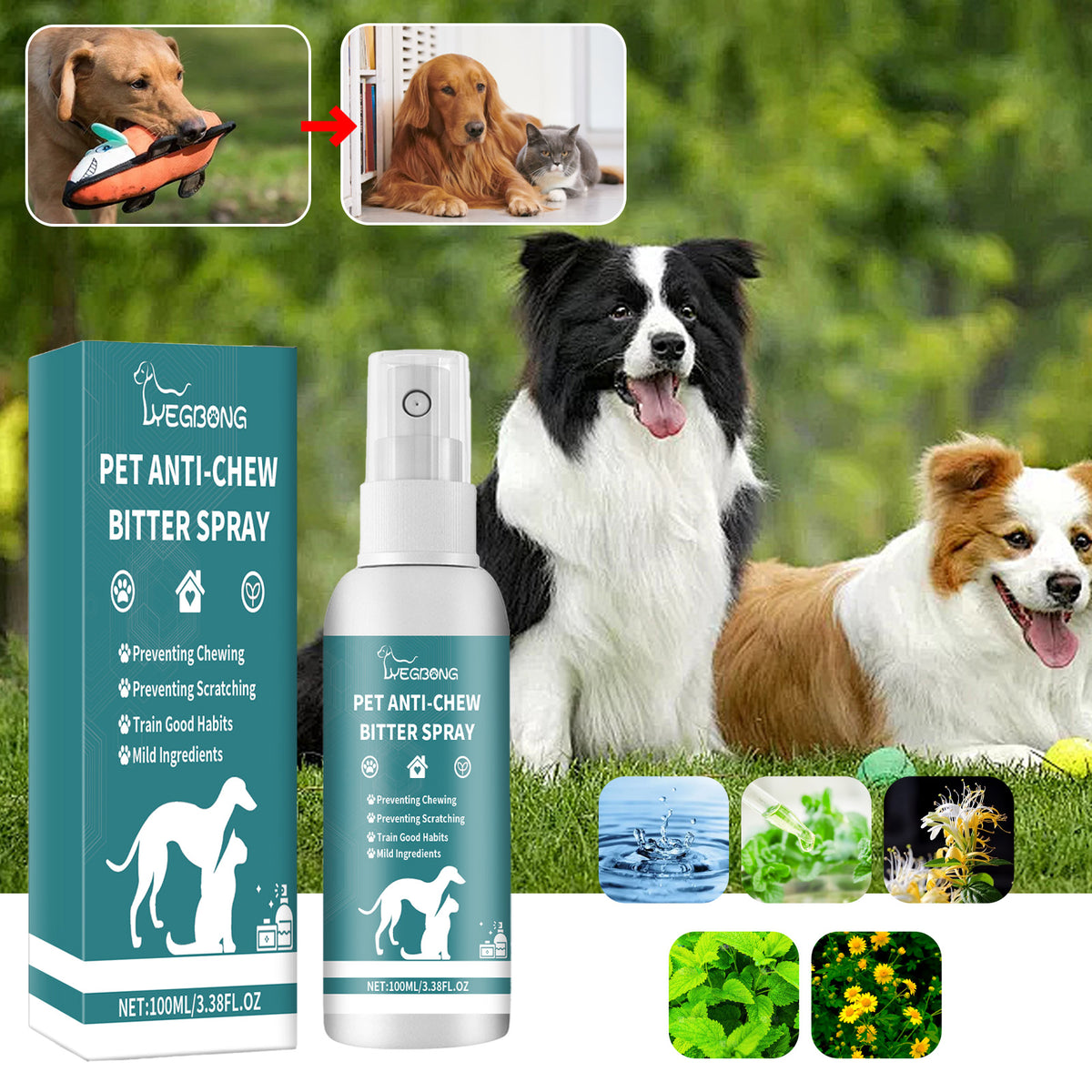 Spray corrector para evitar mordeduras en perros y gatos, foto 2 de 5