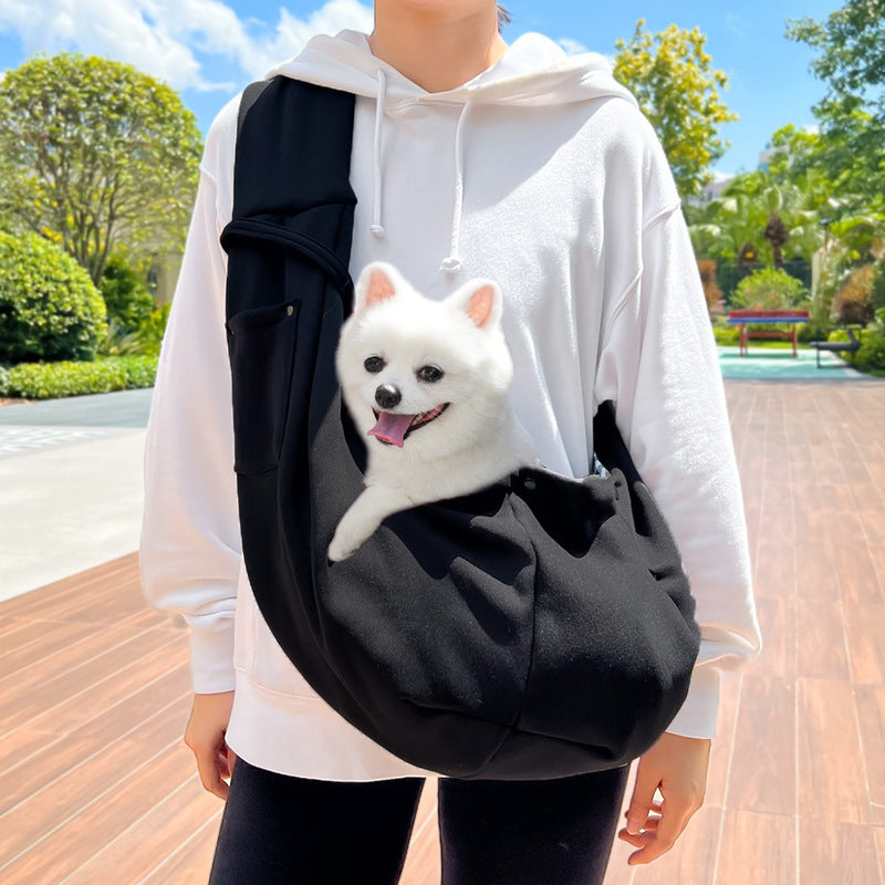 Bolso transportín para perros y gatos pequeños hasta 7,5 kg en color negro