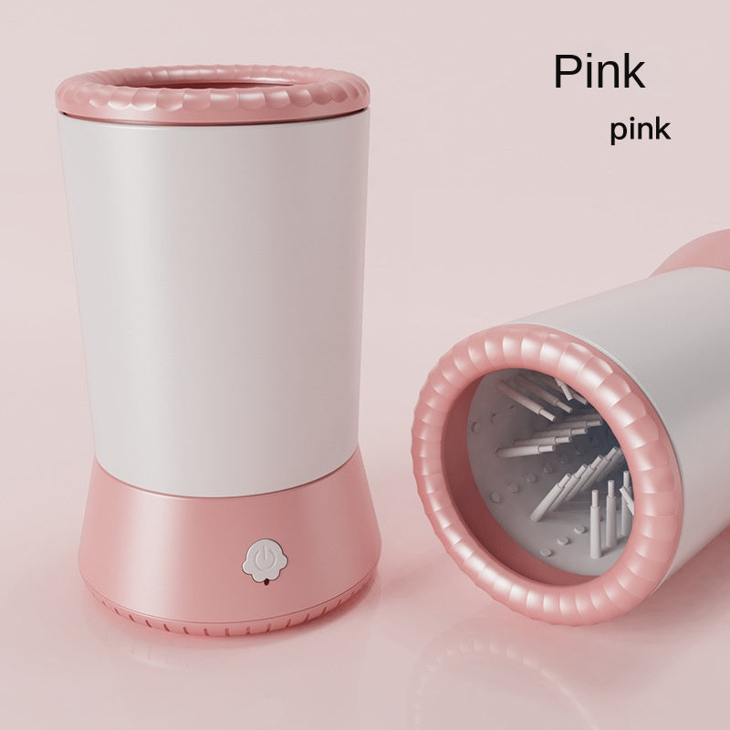 Baño automático para limpiar las patas de perros en color rosa