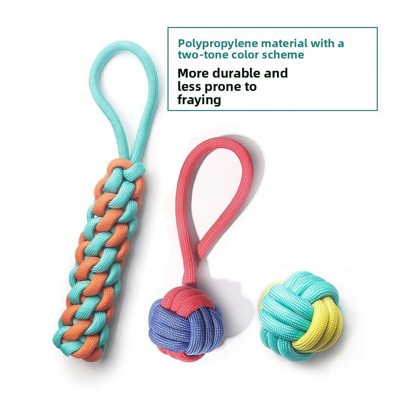 Set de juguetes de cuerda de algodón resistentes para perros