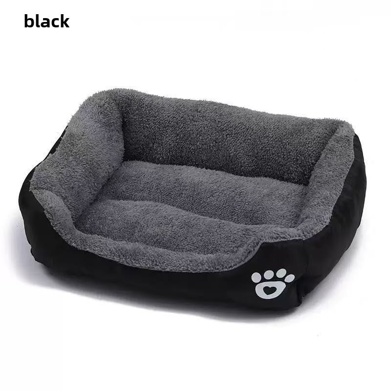 Cama de terciopelo suave y cálida para perros y gatos