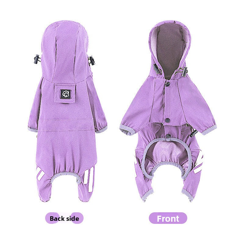 Impermeable para perros con capucha