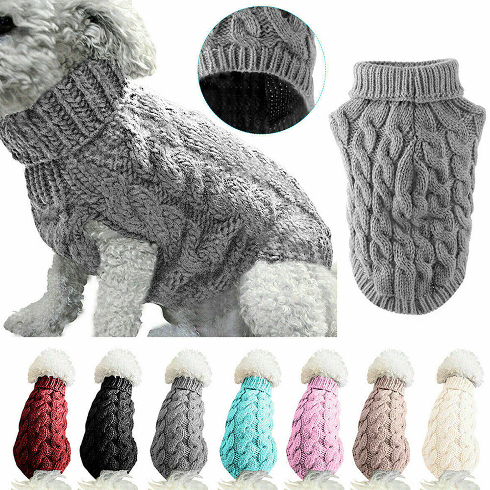 Jersey de punto trenzado para perros