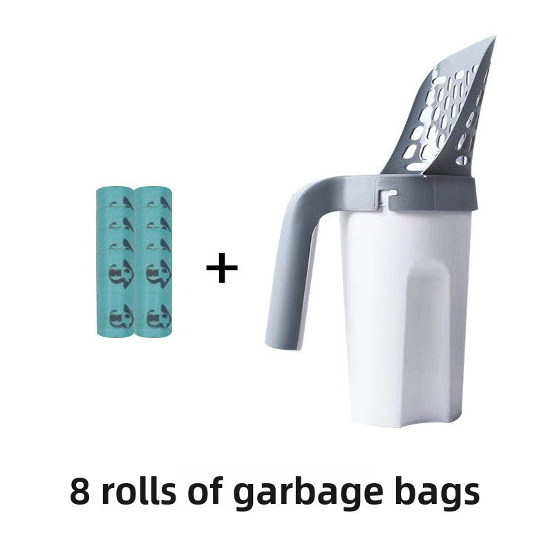 Pala recogedora de residuos con cubo integrado