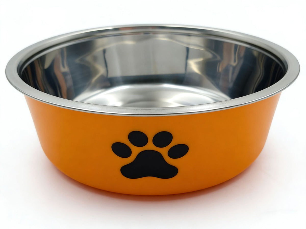 Cuenco doble de acero inoxidable para perros y gatos