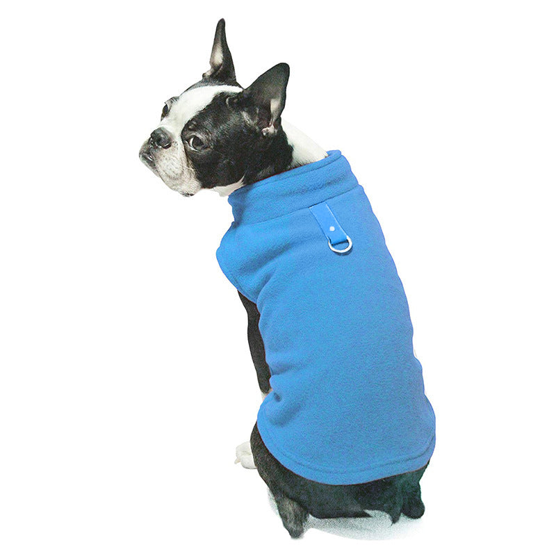 Abrigo de forro polar para perros, liso y calentito