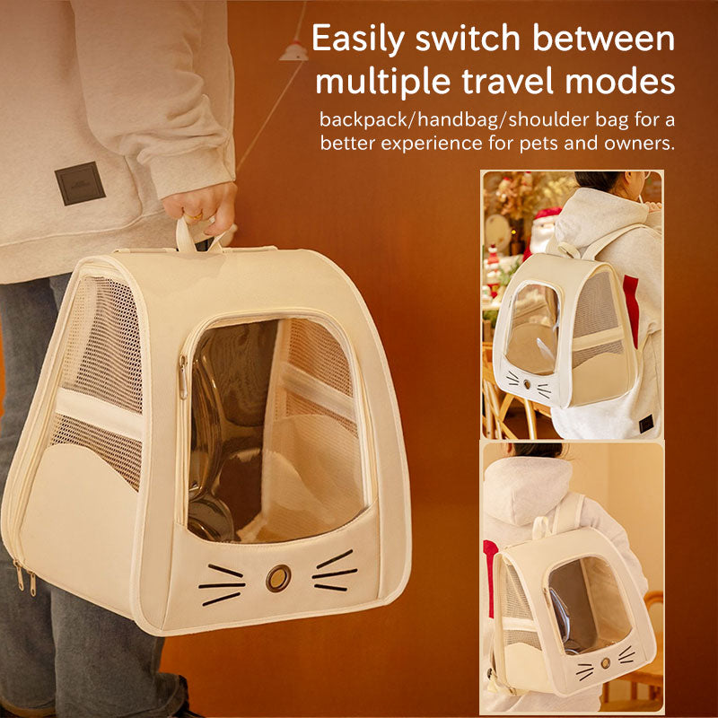 Mochila transportadora transpirable para perros y gatos, foto 8 de 11