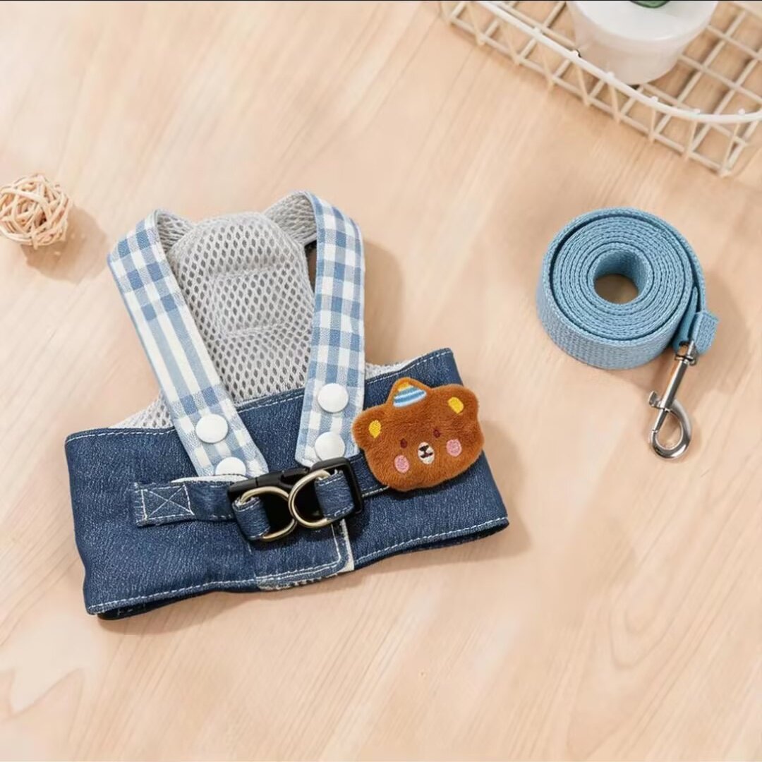 Arnés Ajustable con Correa y Sombrero para Perros y Gatos – Arnés