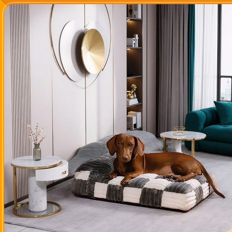 Cama ortopédica de felpa para perros y gatos