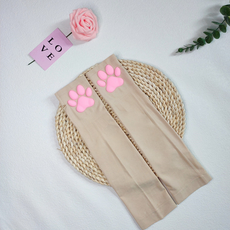 Calcetines con patas de gato 3D y almohadillas de silicona