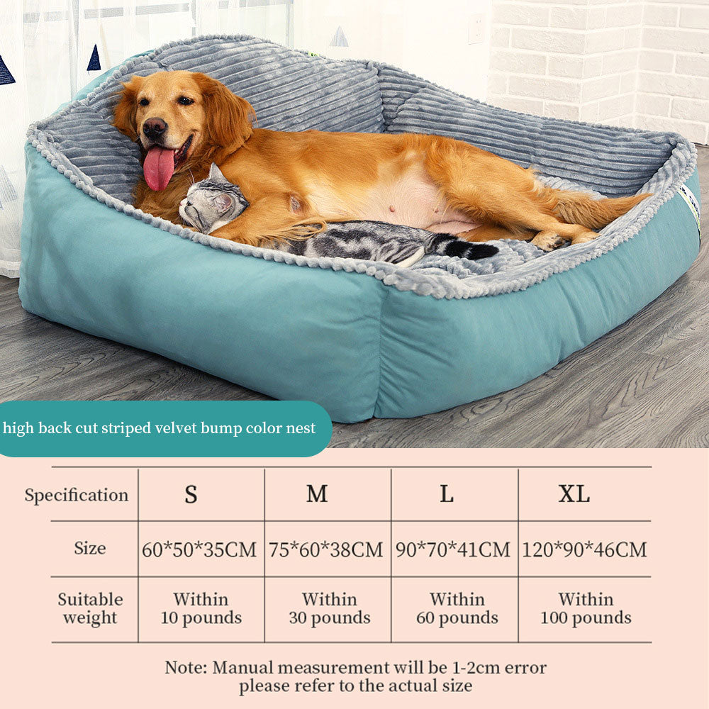 Cama tipo sofá de forro polar para perros grandes