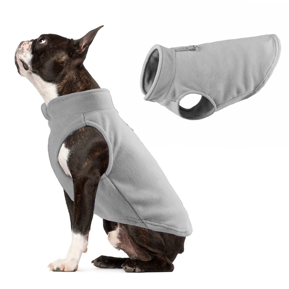 Abrigo de forro polar para perros, liso y calentito