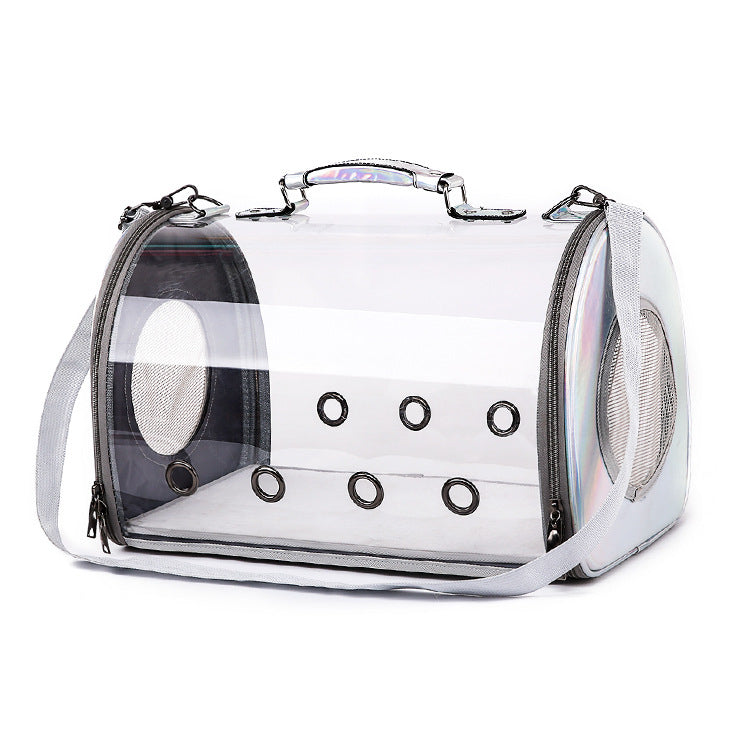Bolso transportín transparente para gatos y perros pequeños