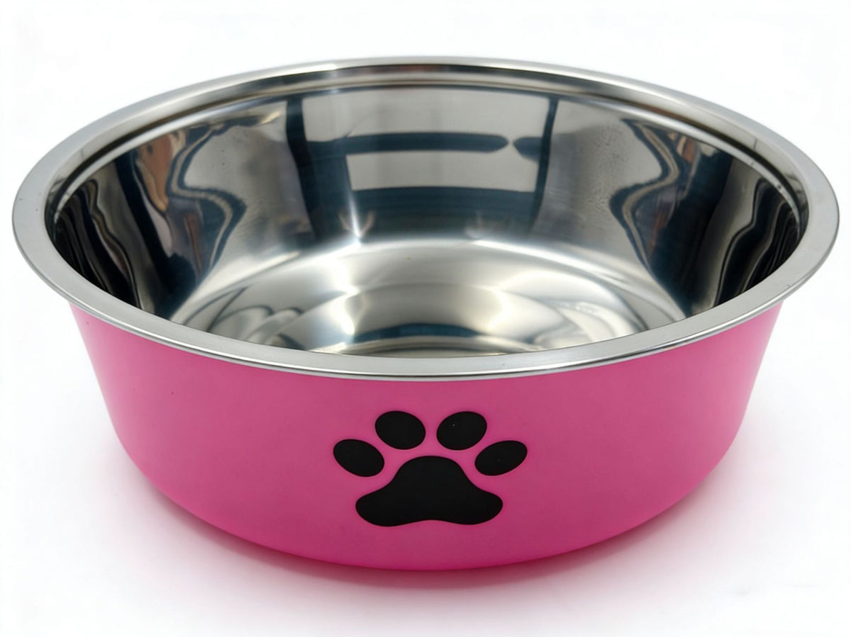 Cuenco doble de acero inoxidable para perros y gatos