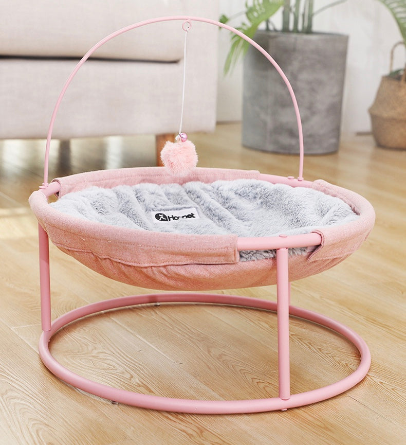 Cama semicerrada para gatos, 45 × 45 × 40 cm