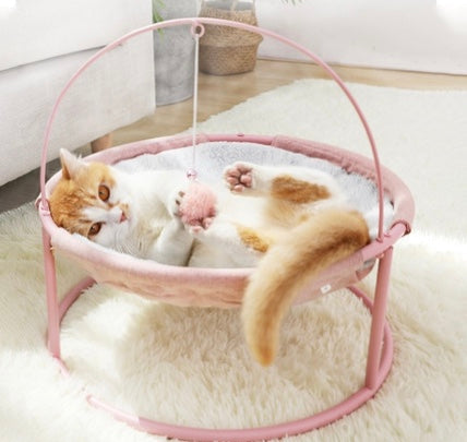Cama semicerrada para gatos, 45 × 45 × 40 cm