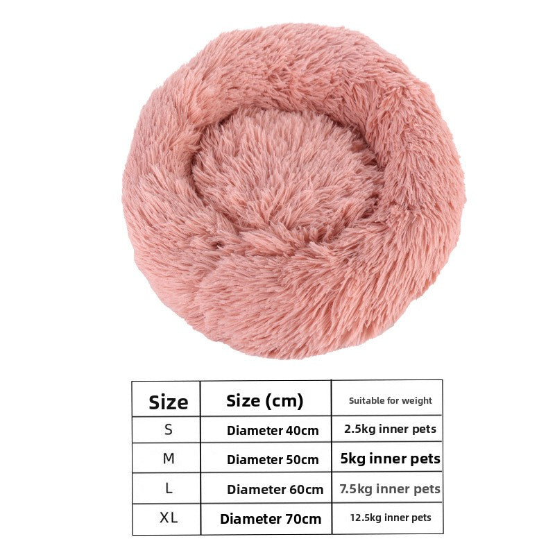 Cama mullida con forma de concha para perros y gatos