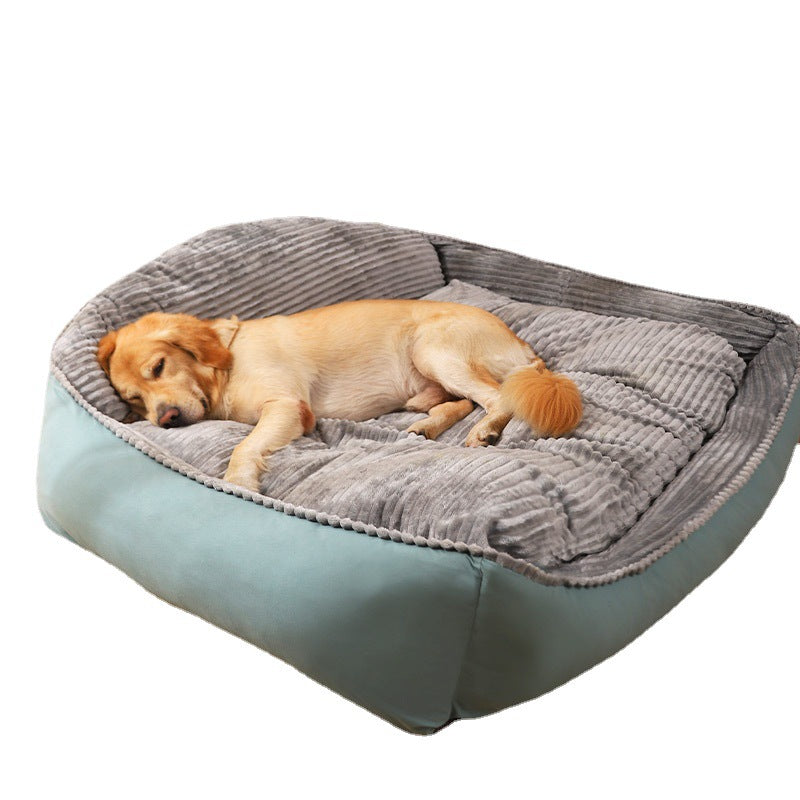 Cama tipo sofá de forro polar para perros grandes