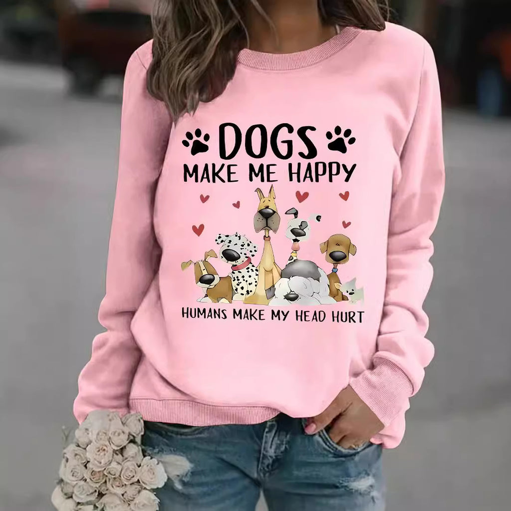 Sudadera de mujer con estampado de perros, foto 2 de 10