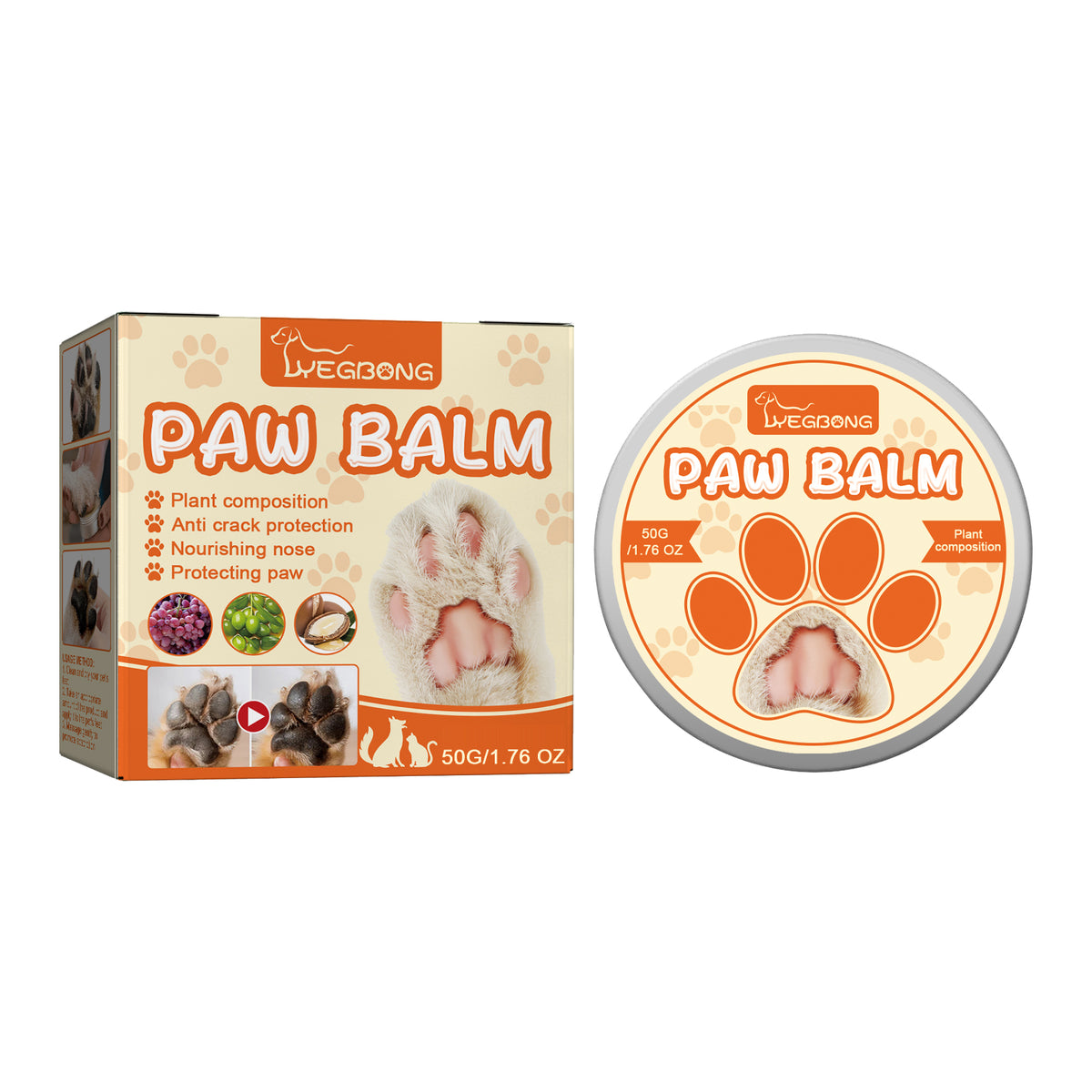 Bálsamo hidratante para patas de perros y gatos