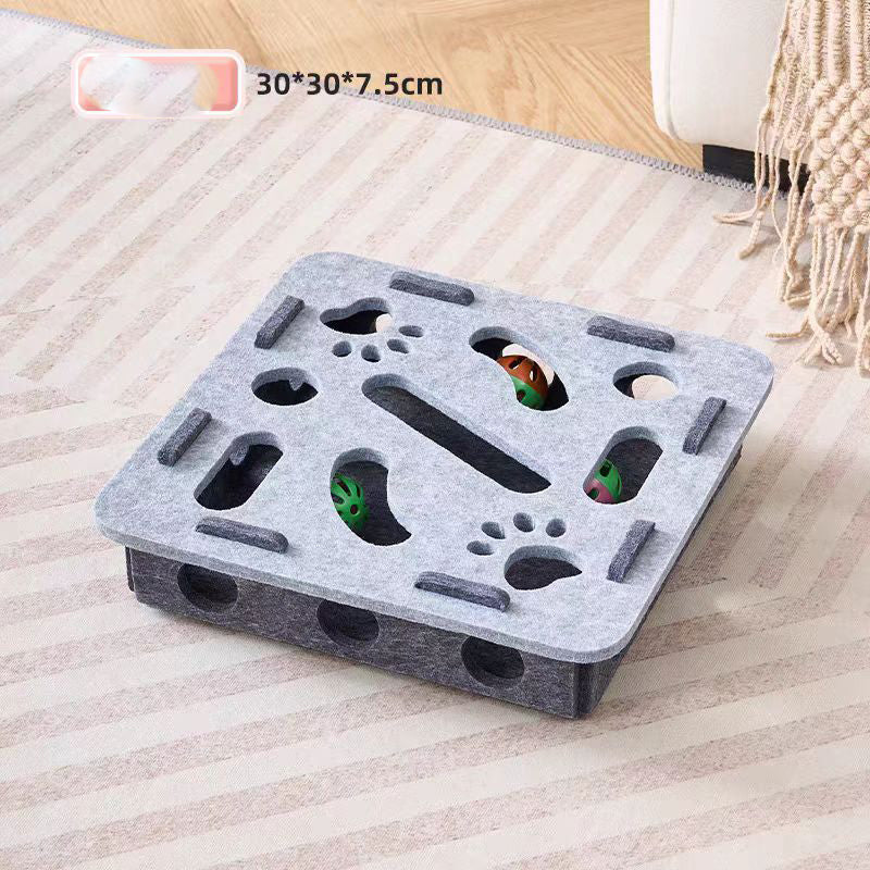Juguete de fieltro para gatos con 3 cascabeles