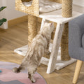 Árbol rascador de 100 cm con cueva de totora y cama para gatos