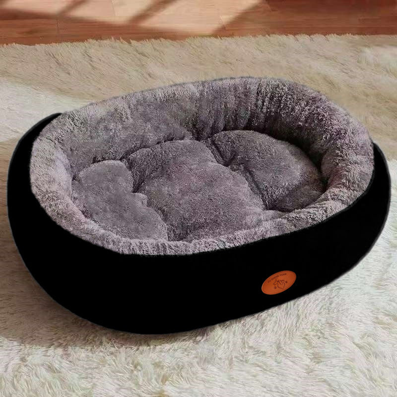 Cama ovalada transpirable para perros y gatos