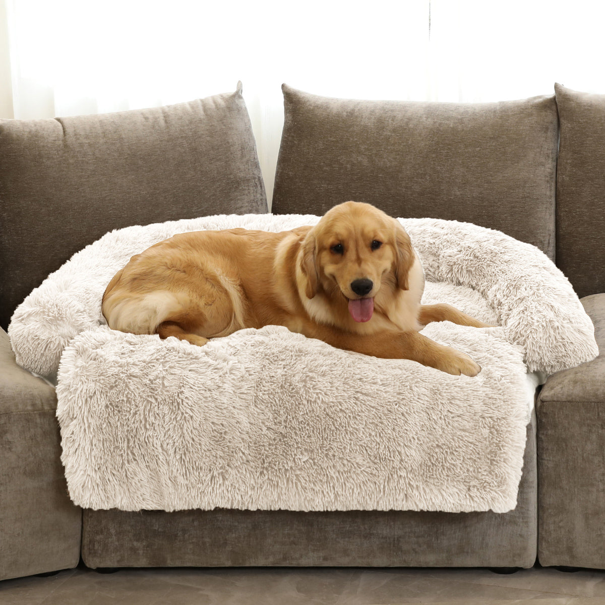 Cama mullida desenfundable para perros