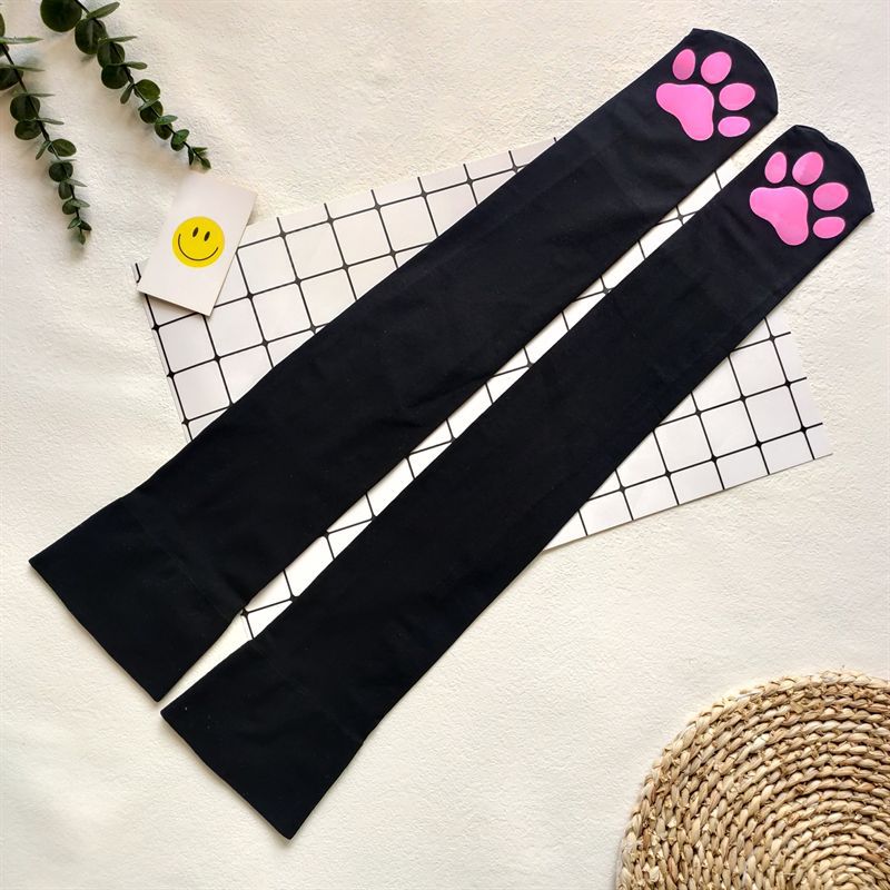 Calcetines con patas de gato 3D y almohadillas de silicona