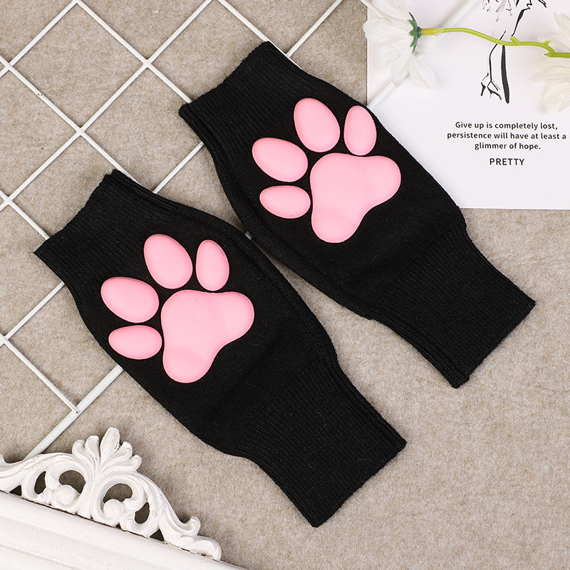 Calcetines con patas de gato 3D y almohadillas de silicona
