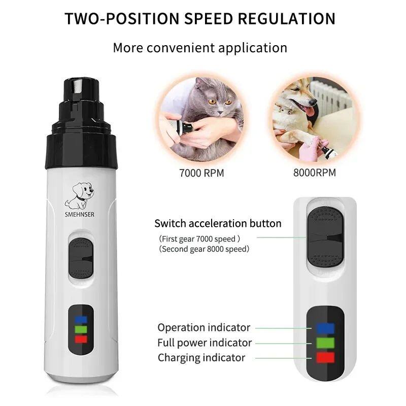 Lima eléctrica para uñas de perros y gatos