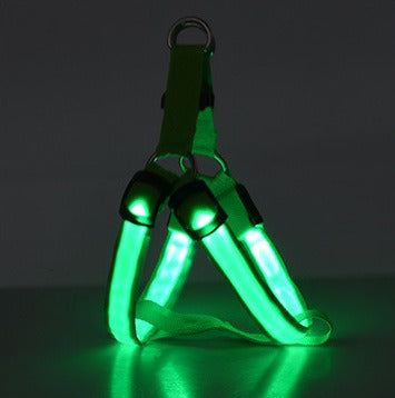 Arnés luminoso LED ajustable para perros y gatos
