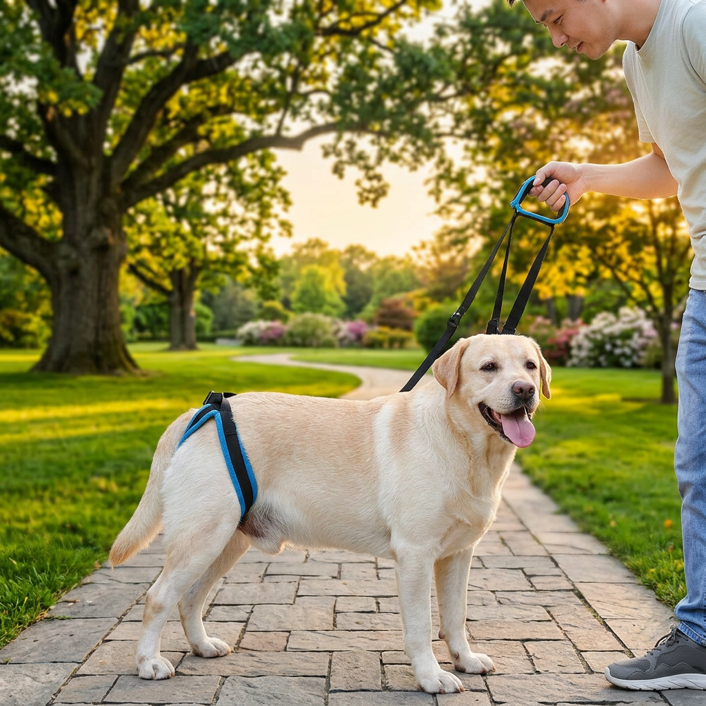 Arnés de apoyo para patas traseras de perros mayores