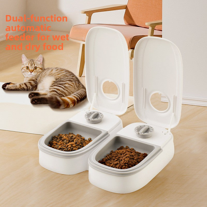 Comedero automático doble para perros y gatos