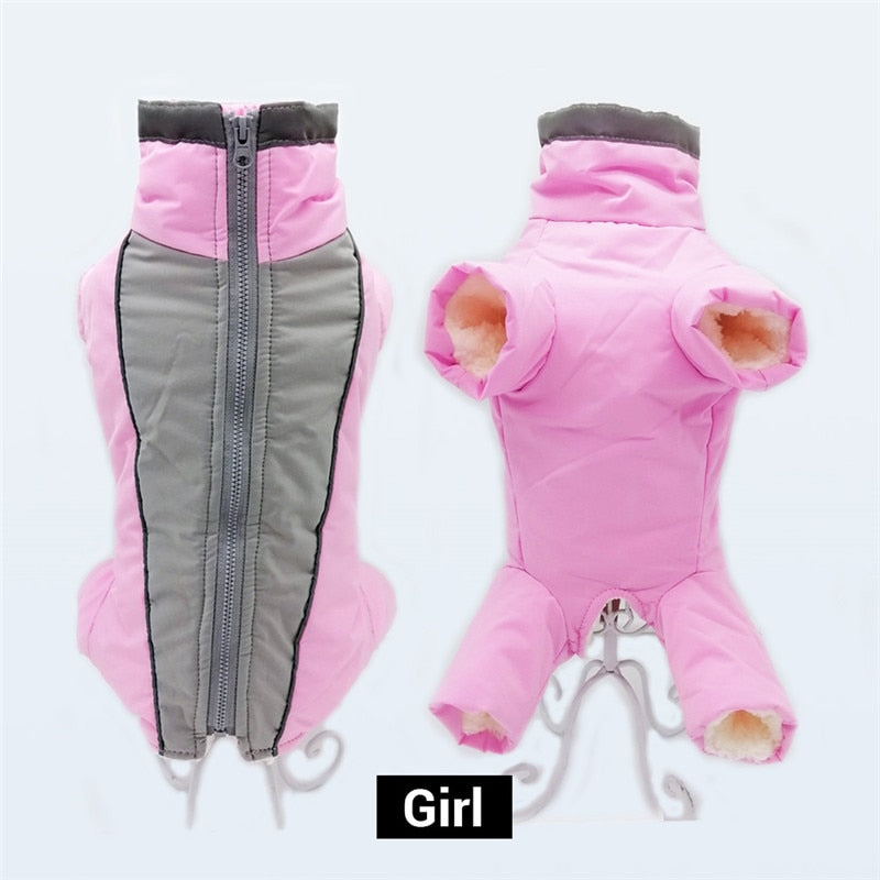 Mono térmico impermeable reflectante para perros pequeños