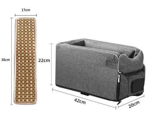 Asiento de coche para perros pequeños – Premium Gray Mat