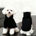 Sudadera de forro polar con capucha para perros y gatos – Negro liso