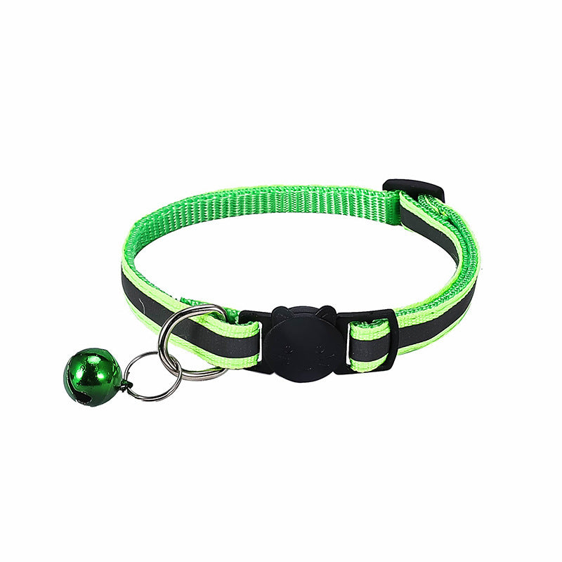 Collar reflectante para gatos con hebilla felina