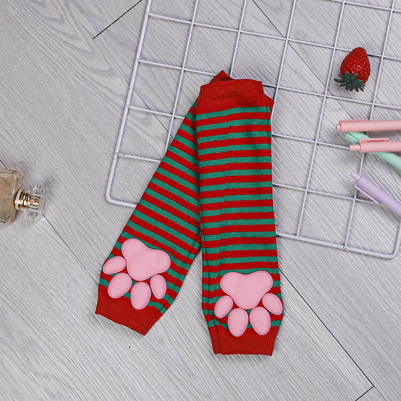 Calcetines con patas de gato 3D y almohadillas de silicona