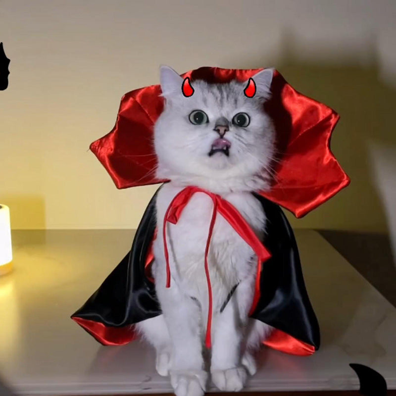 Capa de vampiro roja para perros y gatos