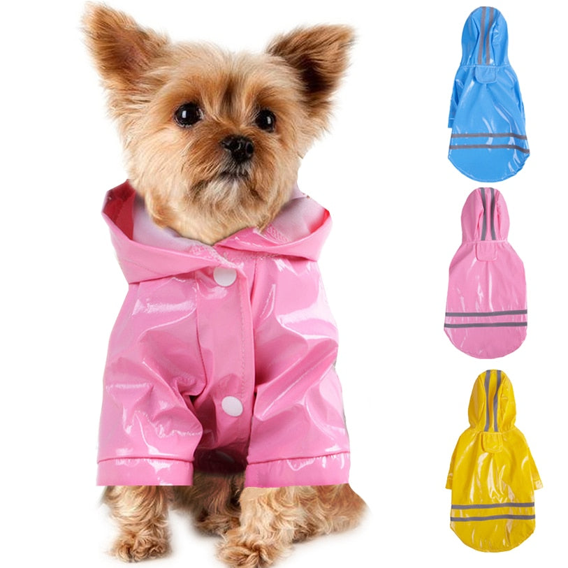 Chubasquero impermeable con capucha para perros y gatos