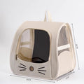 Mochila transportadora transpirable para perros y gatos en color blanco