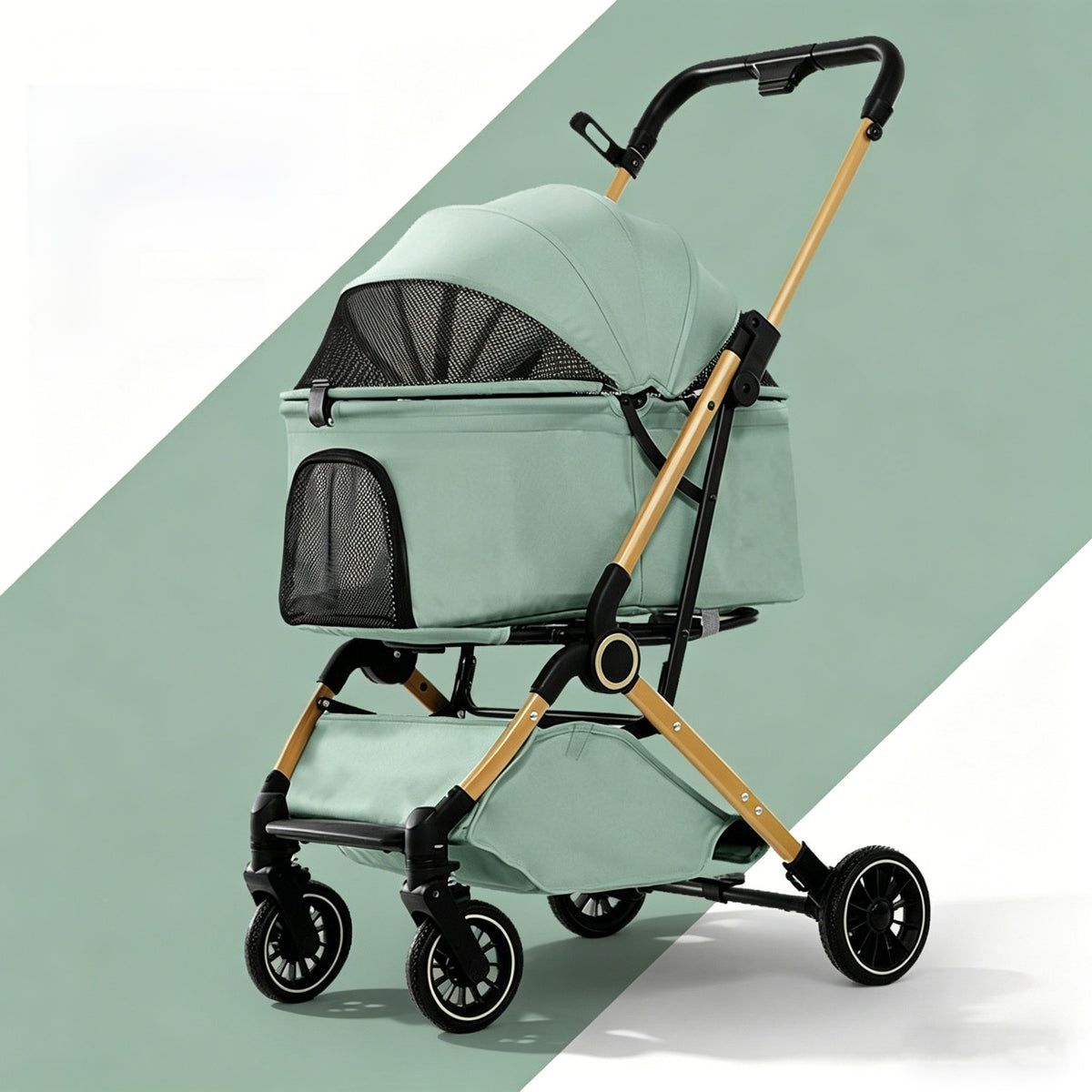 Carrito plegable para gatos y perros pequeños