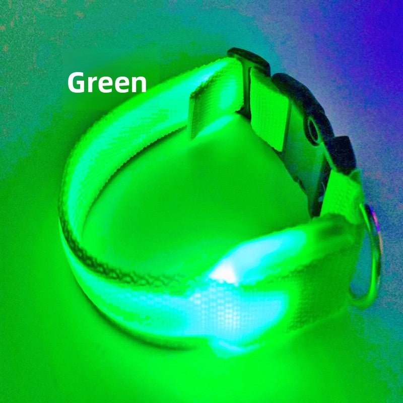 Collar LED recargable USB para perros