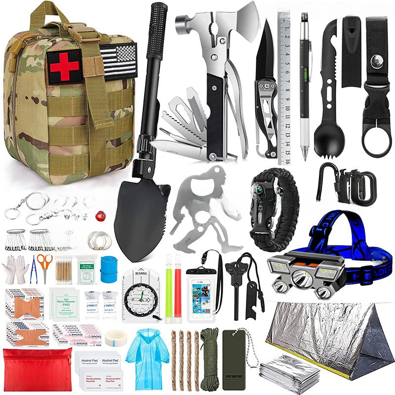 Kit de supervivencia y botiquín de montaña en bolsa táctica