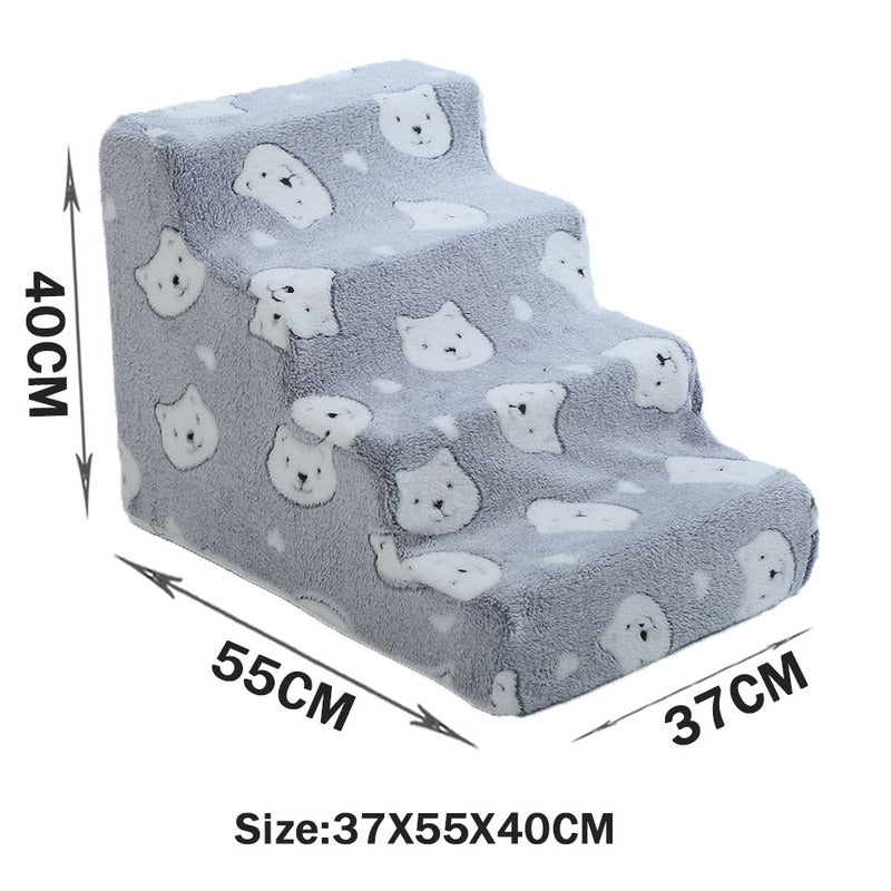Escaleras acolchadas de 3 o 4 peldaños para mascotas – Bear