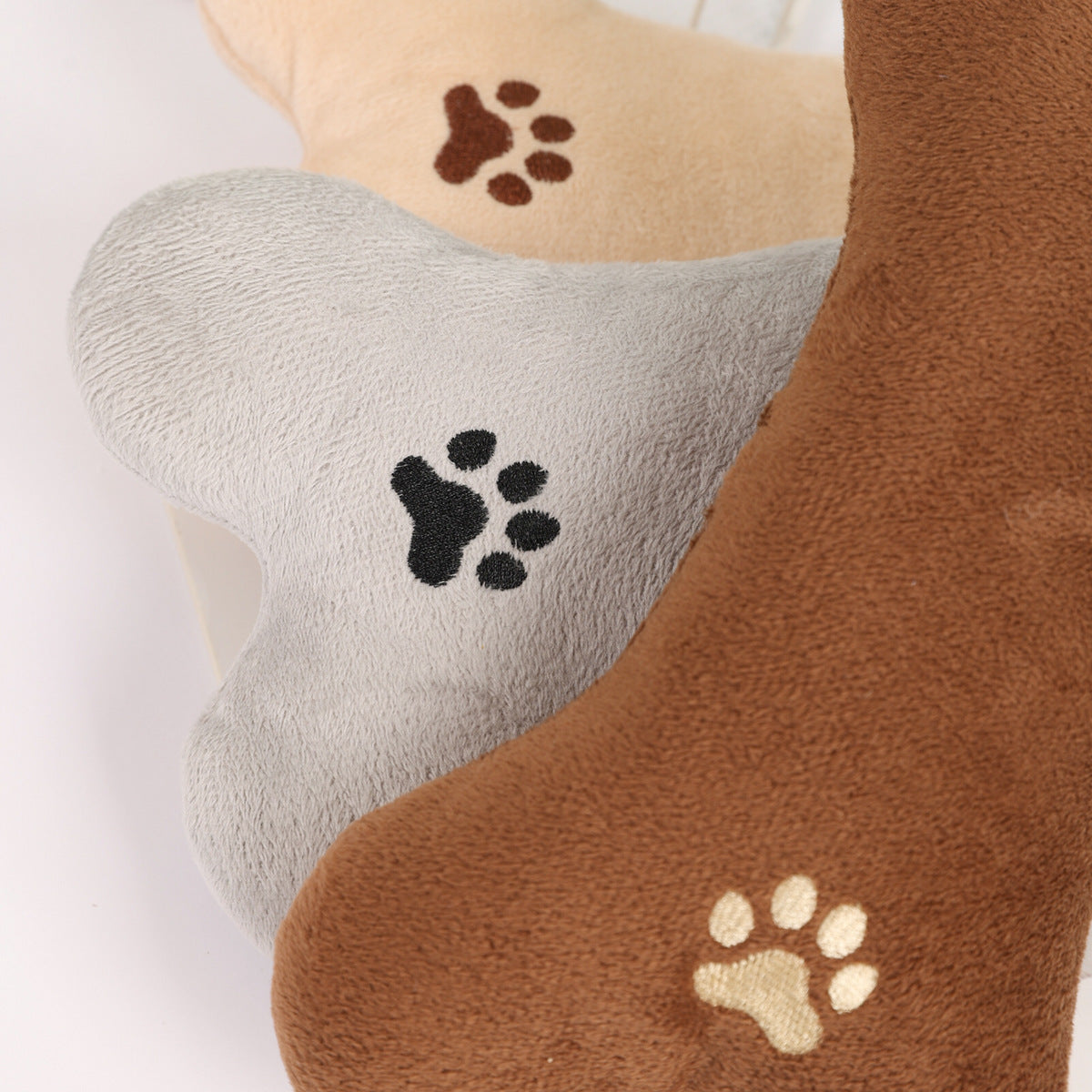 Juguete de peluche en forma de hueso para perros y gatos