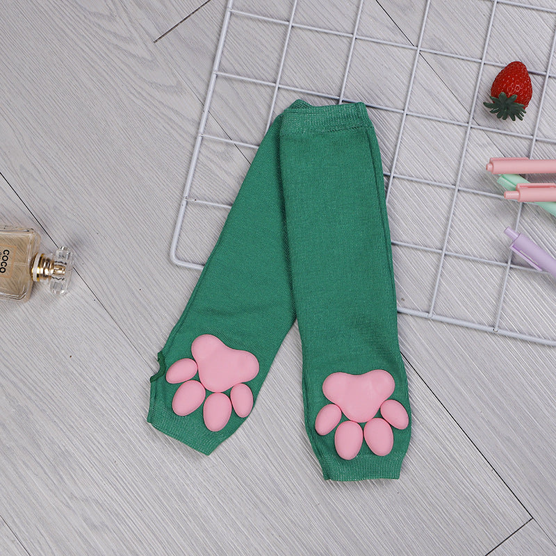 Calcetines con patas de gato 3D y almohadillas de silicona