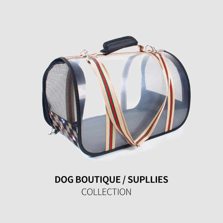 Bolso transportín transparente para perros y gatos